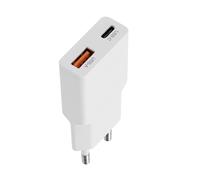 Nedis 20W GaN Wall Charger USB-C Power Delivery and USB-A, White