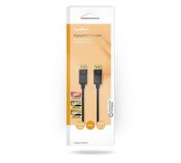 Nedis 2m DisplayPort Cable Lead Male to Male 8K@60Hz 4K@120Hz Black