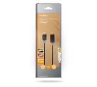 Nedis 2m DisplayPort Cable Male to HDMI™ Connector Adapter Lead 4K@30Hz Grey