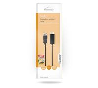 Nedis 2m HDMI™ to DisplayPort Male Connector Cable Lead 4K UHD - Black