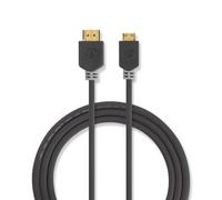 Nedis 2m High Speed Mini HDMI Cable with Ethernet HDMI to HDMI Mini 4K UHD
