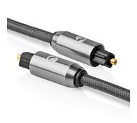 Nedis 2M Profigold Spdif Toslink Fibre Optic Digital Braided Cable Lead Audio