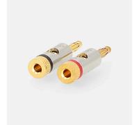 Nedis 2X Profigold Banana Speaker Amplifier Connector Male Gold Plated 3mm Screw