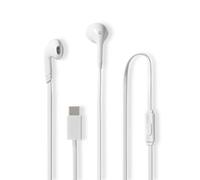 Nedis 3.5mm Wired Headphones with Microphone and Volume Control 1.2m, White
