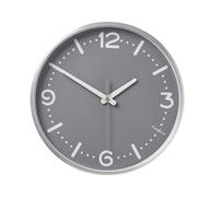 Nedis 30 cm Silent Wall Clock in Aluminum Easy to Read, Grey