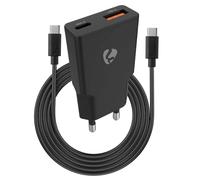 Nedis 30W PD GaN Charger with USB-C and USB-A Port with USB-C to USB-C Cable