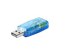 Nedis 5.1 USB 2.0 Sound Card for Microphone and Headset 3.5mm Connection, Blue