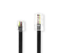 Nedis 5M Telecom Cable Rj11 To Rj45 Cable Network Telephone Lead Router To Adsl Ethernet Socket - Black