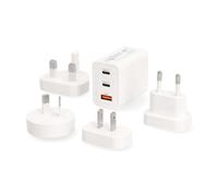 Nedis 5W Gan Usb C Fast Charger 3 Port Uk Eu Us Australia Adapter Plug Travel