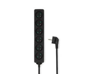 Nedis 6-way power strip 3680W 16A Pin Ground 1.5m Type E France