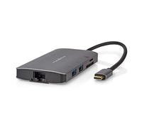 Nedis 7-in-1 USB 3.2 Gen 1 Multi-Docking Adapter, USB-C™ to HDMI™, Ethernet, 3x USB-A, USB-C™ Ports, SD/Micro SD Card Reader, 4K@60Hz, 100W PD, Anthracite
