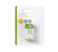 Nedis BAAKLR611BL Alkaline Battery 9V | 9.00 V | Alkaline | MN1604 / PP3 / 6F22 / 6LP3146 / 9V Block / 565 / 1604A | Number of batteries: 1 pc | Blister | 6LR61 | Green/Yellow