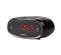 Nedis AM/FM Digital LED Radio Alarm Clock with Dual Alarm and Snooze Function