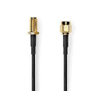 NEDIS Antenna Cable SMA Male SMA Female Gold-Plated 50 Ohm Individually Shielded Round PVC Black Plastic Bag 3.00 m 3.00 m