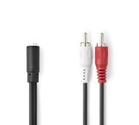 Nedis Audio adapter cable 2 RCA to jack 3.5 mm female 20 cm