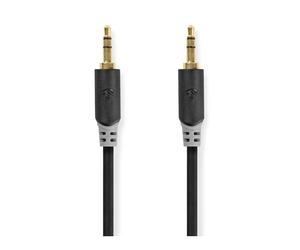 Nedis Audio Cable Stereo Round 2 Connectors Jack 3.5mm Male 2m, Anthracite grey