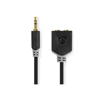 Nedis Audio splitter cable Jack 3.5mm Male to 2 Jack 3.5mm Female 0.2m