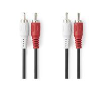 Nedis Audio Stereo Cable 2 RCA Male to Male 2m Stable Connection