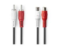 Nedis Audio Stereo Cable 2x RCA Male to Female 5m Stable Connection