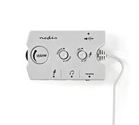 NEDIS Audio Switch With Speaker Headphone Microphone Connections, Volume Control And Microphone Mute Button, Switch Between Headset And Loudspeaker