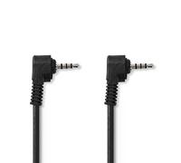 Nedis Av Cable 1M, 3.5mm Male To 3.5mm Male, Angled Connector, 4 Pole Composite Audio Video For Connecting Camcorder To Tv