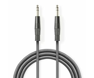 Nedis Balanced Jack Guitar Amp Lead Audio Cable 6.35mm to 6.35 mm Male 5m
