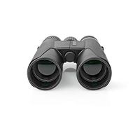Nedis Binoculars 10x42 Roof Prism, Lightweight Travel Model with Rubber Grip, Dioptric Correction & 12mm Eye Relief for Spectacle Wearers - Black, Blue Lens