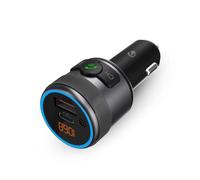 Nedis Bluetooth Fm Transmitter Dual Usb Ports, Pd 20W & 18W Fast Charge, Calling, Bass Boost, 1" Screen - Black
