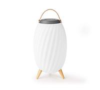 NEDIS Bluetooth Speaker with Moodlight | Up to 6 Hours | Atmosphere Design | Mono | Warm White/RGB | IPX5 | Reliable | White/Grey 100m 60W