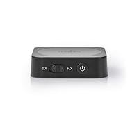 Nedis Bluetooth Transmitter Receiver, Wireless 2-in-1 Audio Adapter with AUX In/Out, 6-Hour Battery, Compact Design, Bluetooth 5.1 - Black