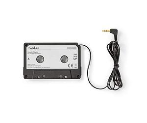 NEDIS Car Radio Cassette Adapter, Connects Devices with 3.5 mm Headphone Jack to Cassette Player, Plays Music from Mobile Phones or MP3 Players - 1.0m Cable