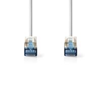 NEDIS Cat6a Network Cable, 10m, LSZH Jacket, Gold-Plated RJ45, Straight Connectors, White - Double-Shielded Patch Cable for Cat6a Installations, Suitable for 10/100/1000/10,000 Mbps