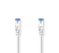 NEDIS Cat6a Network Cable, Double-Shielded Patch Cable for Cat6a Installations, Suitable for 10/100/1000/10,000 Megabit Network Environments, 10m Grey, LSZH Snagless RJ45