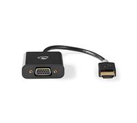 Nedis CCBW34900AT02 câble vidéo et adaptateur 0,2 m VGA (D-Sub) HDMI Type A (Standard) Anthracite