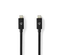Nedis CCGB66040BK10 câble USB 1 m USB4 Gen 3x2 USB C Noir