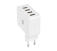 Nedis Charger 24W 4 Ports USB-A 2.4A Fast Smartphone and Tablet, White