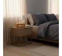 Nedis CLAR3004BN Wooden FM Digital Alarm Clock Radio