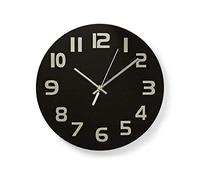 NEDIS CLWA006GL30BK Black Circle Wall Clock - 30cm Diameter - Easy to Read Numbers