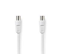 NEDIS Coax Cable, IEC Male to Male, Double Shielded 90 dB, Nickel-Plated Contacts, PVC Jacket - 3.00m