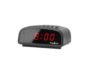 Nedis Compact Digital Alarm Clock with LED Display and Snooze Function