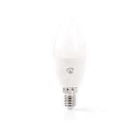 Nedis Connected Bulb Wi-Fi LED RGB 4,9W 470lm E14 Plastic Candle Shape, White [EEK: F]