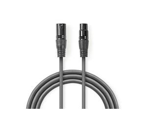 Nedis COTH15010GY30 3m Analogue XLR - Interconnect, Grey Sil
