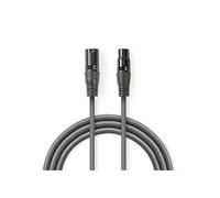 Nedis COTH15010GY50 5m Analogue XLR - Interconnect, Grey Sil