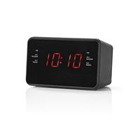 Nedis Digital Alarm Clock Radio Large 0.9" Display Mains Power 20 Presets Snooze