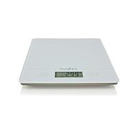 Nedis Digital Kitchen Scale 5kg/11lb Food Weighing Scale with LCD Display, Tare Function, Tempered Glass Platform | Electronic Scale for Baking, Cooking, Liquids, Ingredients | White