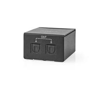 Nedis Digital Optical 2-Way Audio Splitter, Toslink Signal Converter, Supports S/PDIF LPCM DTS