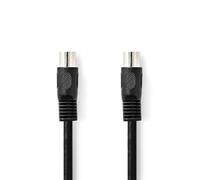 NEDIS DIN Audio Cable | DIN 5-Pin Male | DIN 5-Pin Male | Nickel Plated | 2.00 m | Round | PVC | Black | Label