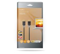 Nedis DisplayPort Cable Male to DisplayPort Male 8K@60Hz Gold Plated 2m | Grey