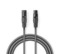 NEDIS DMX Adapter Cable, 3-Pin XLR Male to Female, 110 Ohm Resistance, A High Flexible Digital XLR Cable Perfect for DMX or AES-EUB Signals - 10m