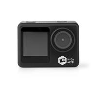 NEDIS Dual Screen Action Cam, 4K Ultra HD 30fps, 16MP Photos, 2” Touch Back Screen, 1.3” Front Screen for Selfies & Vlogging, Waterproof to 30m with Mounting Kit and Wi-Fi Connectivity
